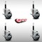 Service Caster 3.5'' SS Thermoplastic Rubber Swivel 3/4'' Expanding Stem Caster Set with Brake, 4PK SCC-SSEX20S3514-TPRB-TLB-34-4 - alternate 3